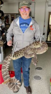 Lou with large Southern Pacific Rattlesnake